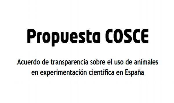 COSCE: Acuerdo de transparencia sobre el uso de animales en experimentación científica
